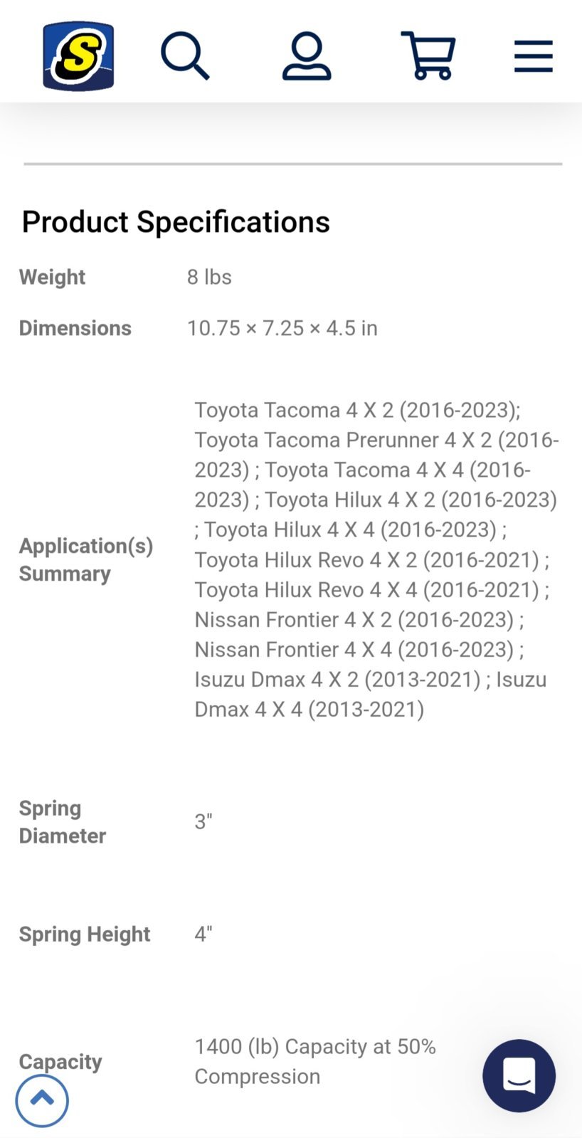 Sumo spring blue SSR-610-40 vs SSR-612-40 | Tacoma World