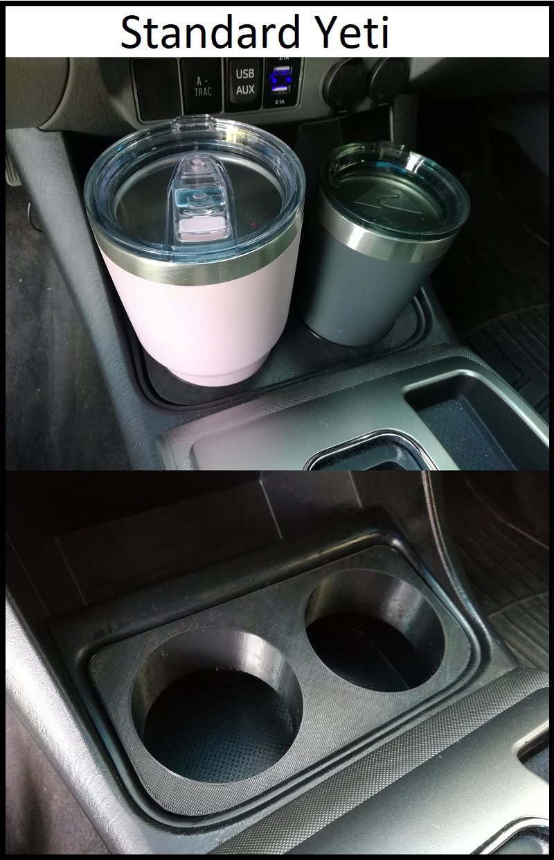 Cup Holder lower console organizer, FIT 32Oz Hydroflask/Yeti Tumbler,  something you should know