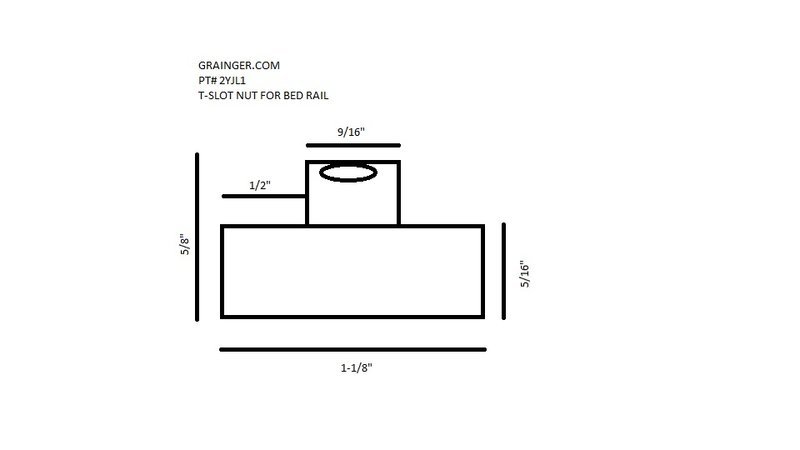 T Slot Nut Dimensions