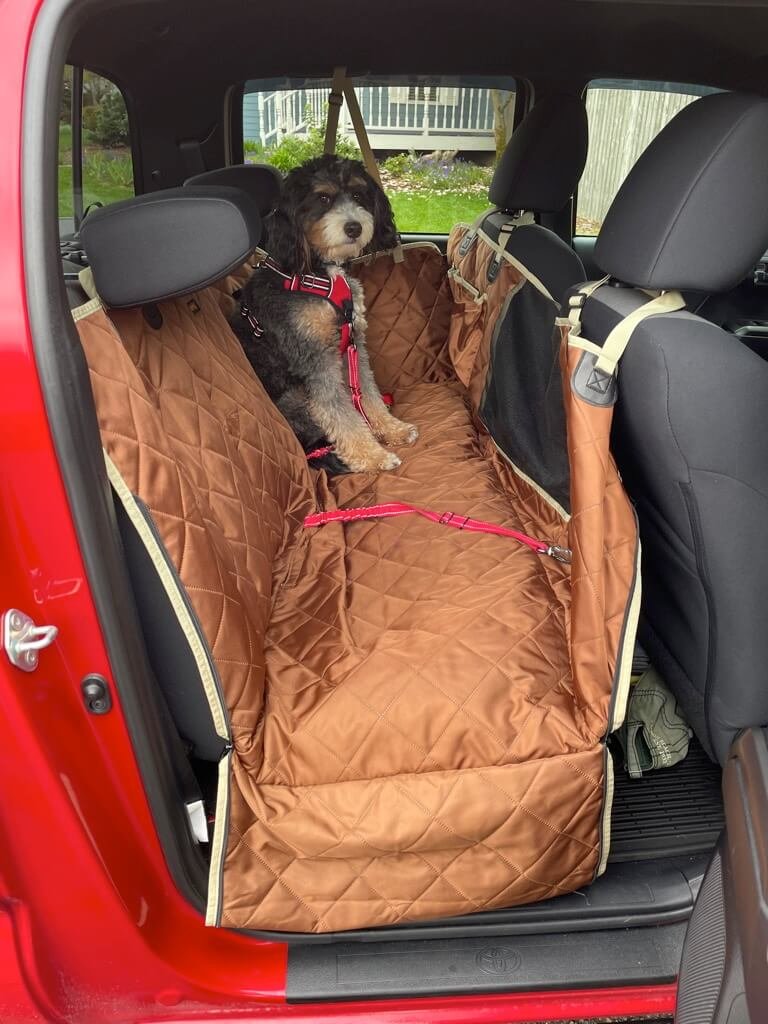 Rose Gold Back Seat Cover Dog Hammock Car Truck SUV Pet Seat Cover  Waterproof Bench Seat Protector Washable Easy Install Car Accessories 