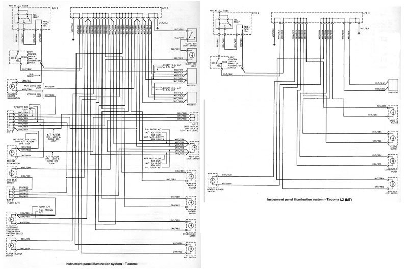 Tacoma 1995 electrical diagram Instrument panel illumination system copy.jpg