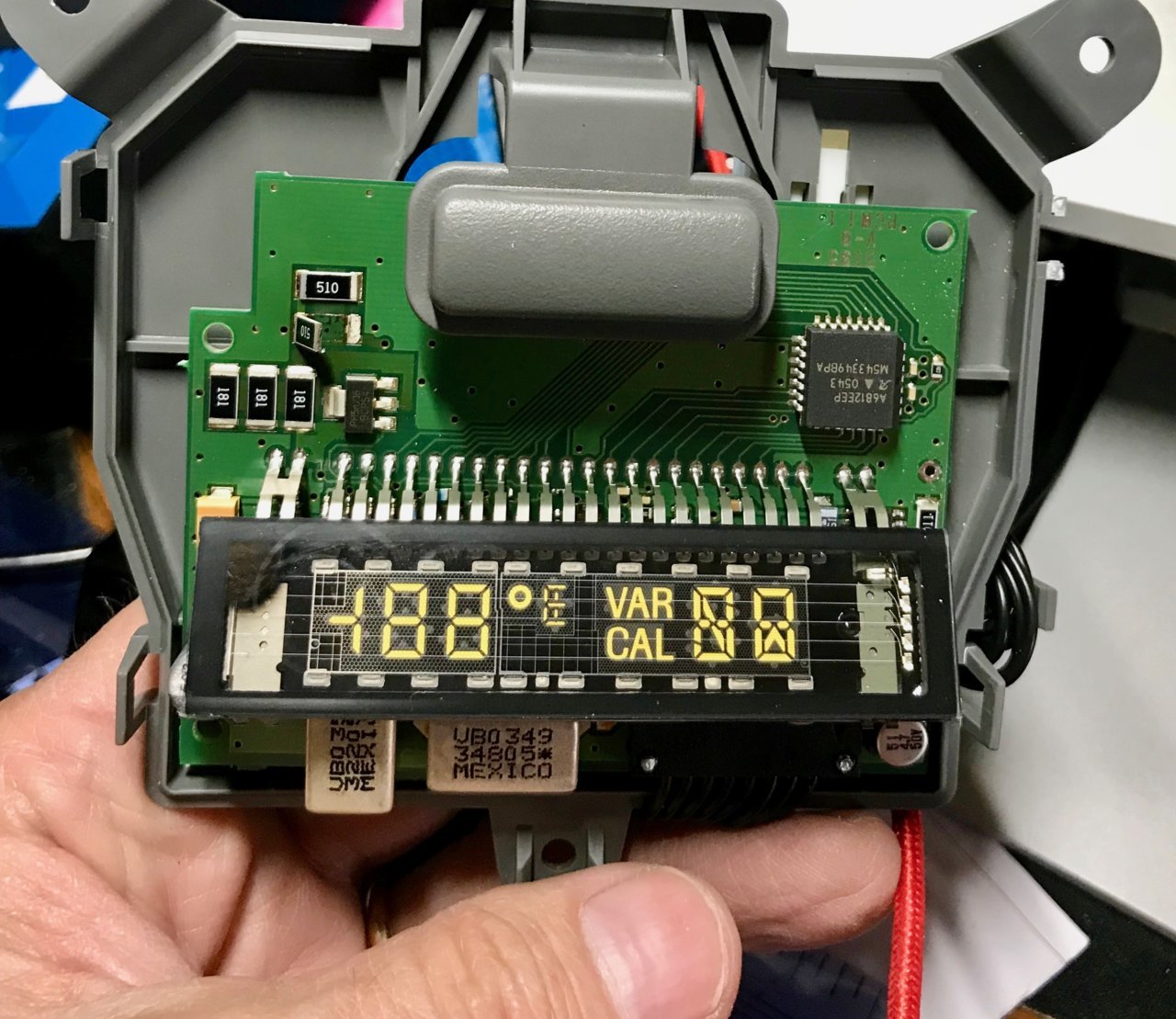 Tacoma display board, bad resistor top left.jpg
