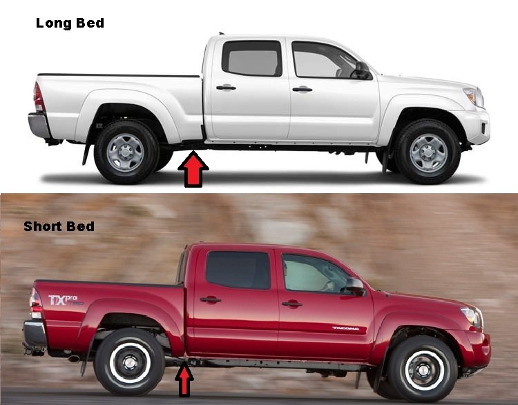 How to tell the difference between a Short bed or Long bed on a 2008