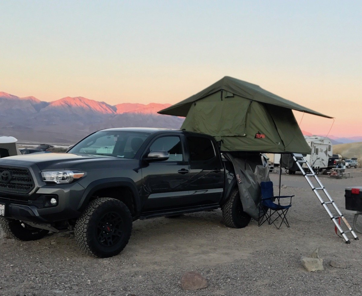 Roof top clearance tent for tacoma