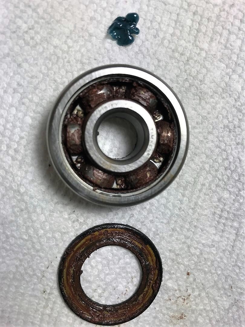 Timken 6301-2RS repacked with WD-40 True Multi Purpose Grease failed after 1 year.jpg