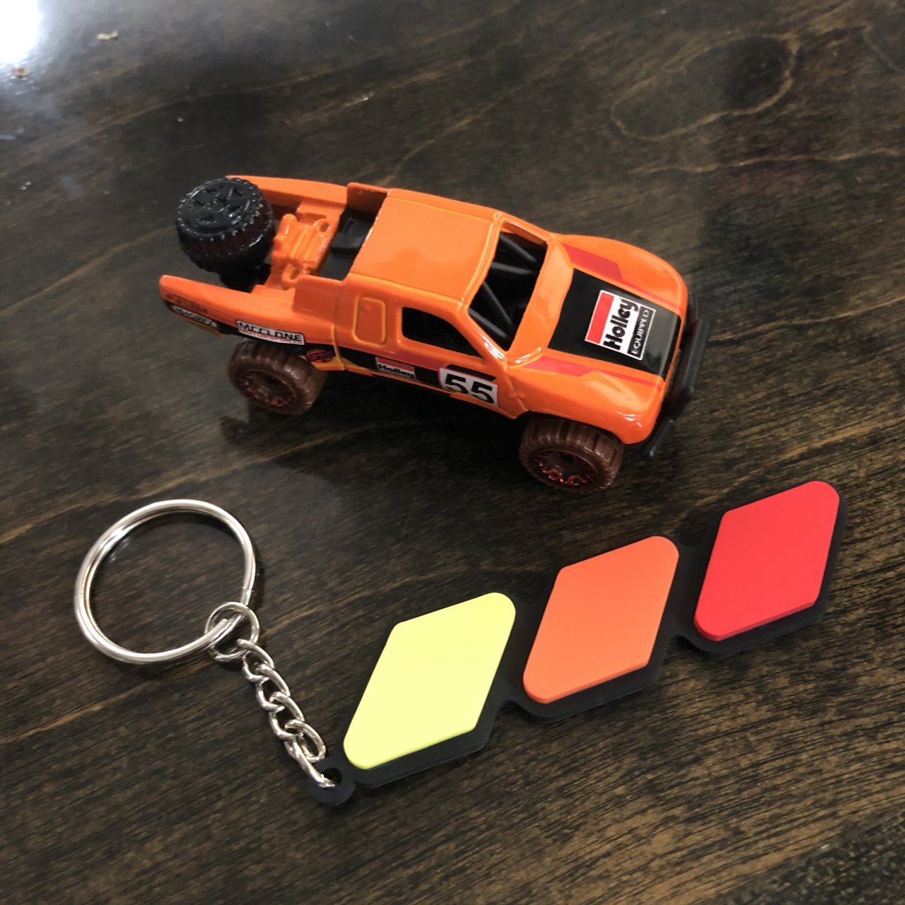 Toyota TriColor Keychain and Hot Wheel Truck.jpg