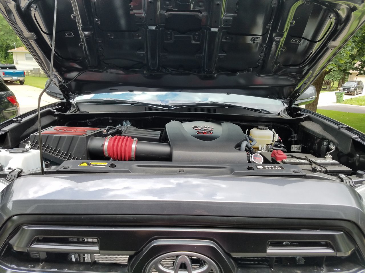 TRD Cold Air Intake rrentp Red Engine Cover Decales and TRD Oil Cap full-view.jpg
