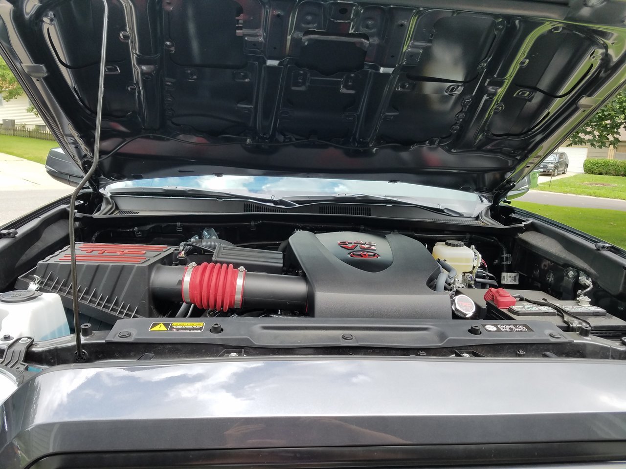 TRD Cold Air Intake with rrentp Red Engine Cover Decales.jpg