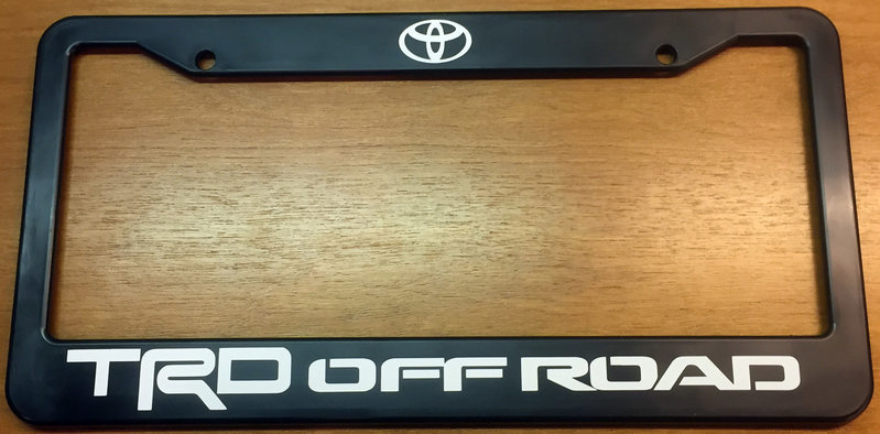 license plate frames toyota