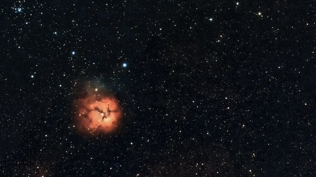 Trifid Nebula Mosaic 369 subs DB filter 8-24-2024.jpg