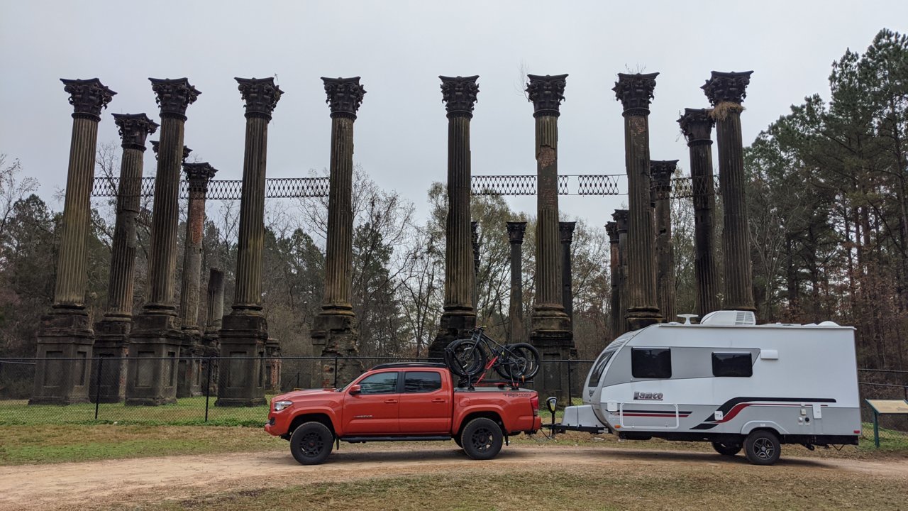 Truck and Lance Antebelum mansion.jpg