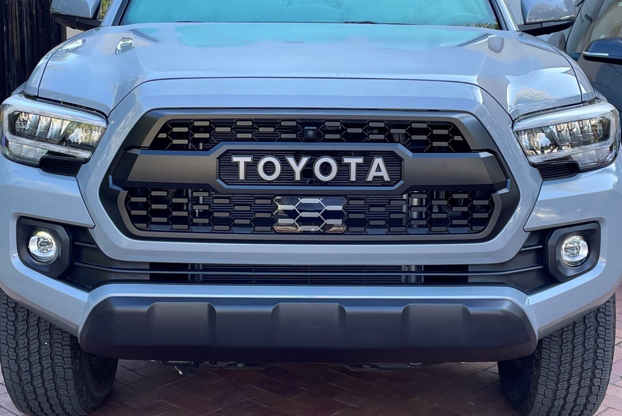 2022 TRD Pro Grille Swap with front facing Camera World