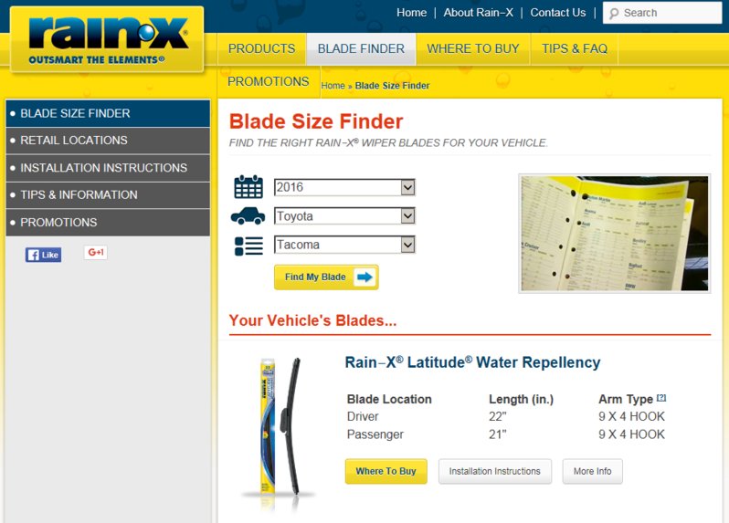 blade size finder