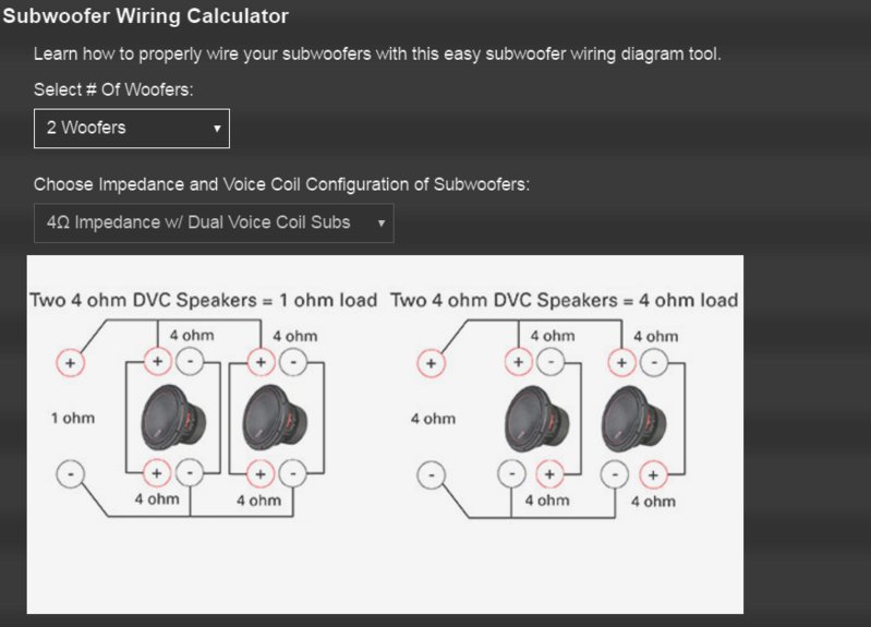 Wiring 2 Ohm Dvc Sub To Mono Amp