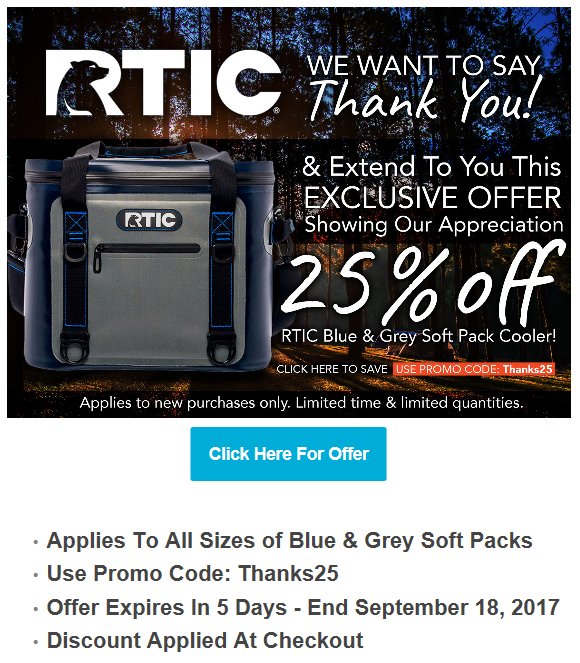 rtic promo code thanks25