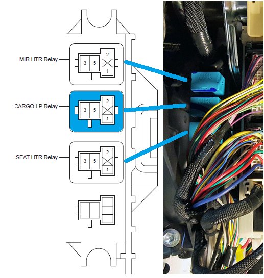 3rd gen Access Cab Bed Lights Using Double Cab Cargo Light Switch