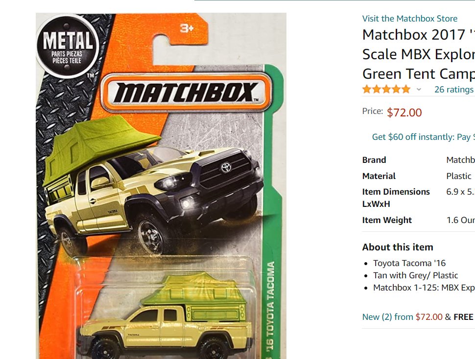 Toyota tacoma toy model clearance truck