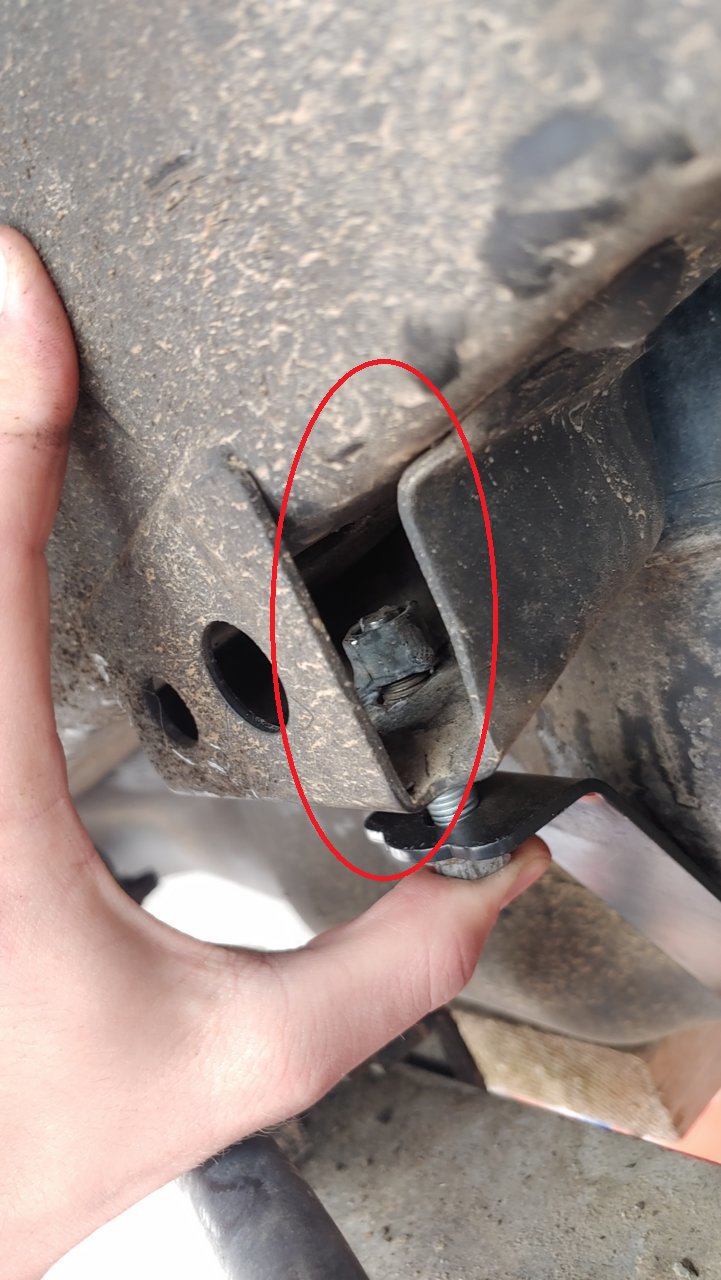 Broke gas tank strap bolt hole.. Suggestions?