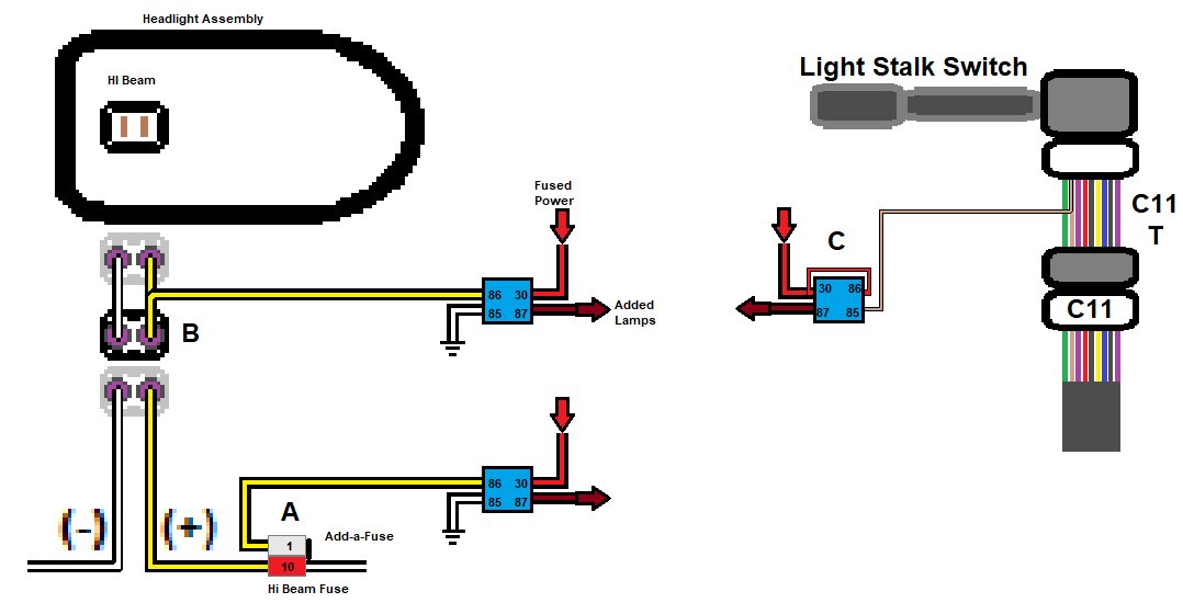 Wiring lights to come on with brights. | Tacoma World