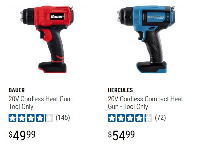 20V Cordless Compact Heat Gun - Tool Only