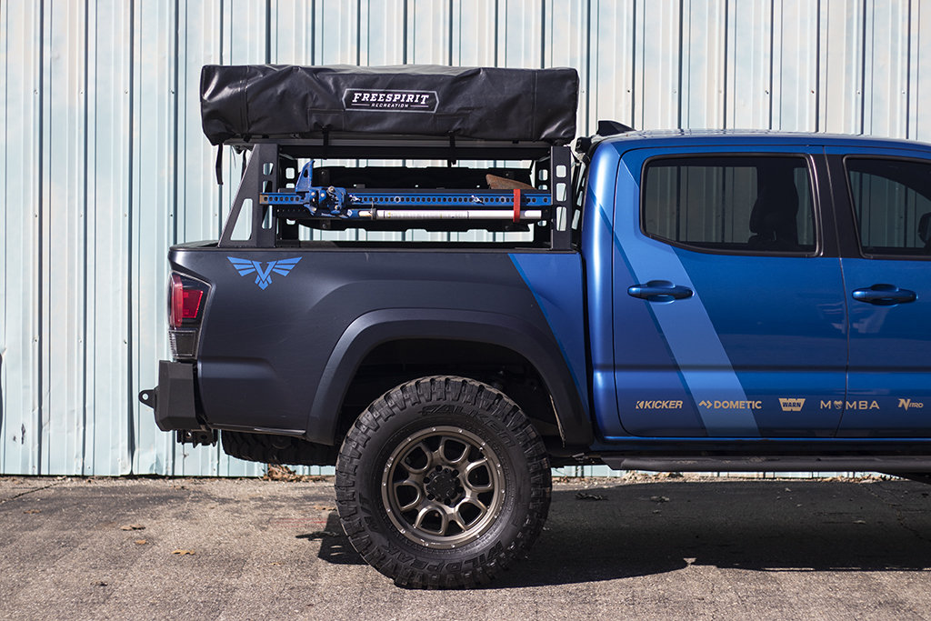 Version 2.0 of our Tacoma bed rack is now available in multiple heights