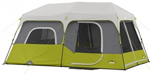 CORE 12 Person Instant Cabin Tent | 3 Room Tent for Family with Storage  Pockets for Camping Accessories | Portable Large Pop Up Tent for 2 Minute  Camp