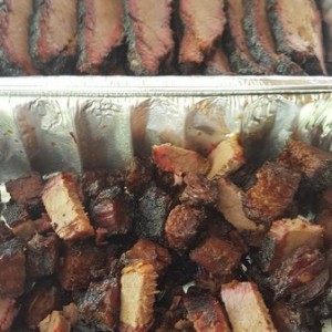 Brisket, and Burnt ends off the Traeger....  ;)