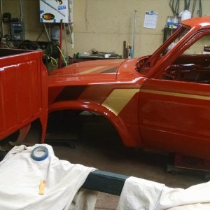 FINALLY getting the clear coat on...