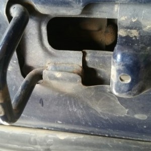 Broken hood latch.