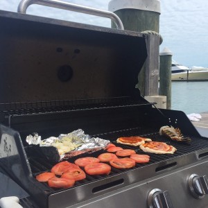 Cooking at the dock!
