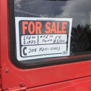 Close up of for sale sign