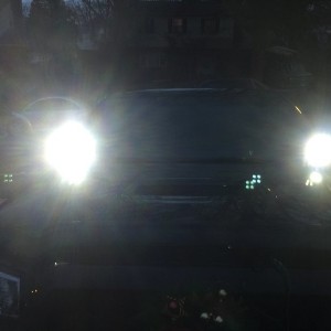 Hood hinge light bracket install 2