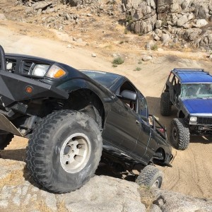 Went wheeling today! Buddy and I traded rigs lol. I got the locked jeep on tons and 41s and he got the locked taco on bald 35s. We both had an amazing