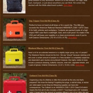 First Aid Kits - Summaries