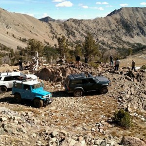 Wheeling today TRD 4runner, 76 FJ40 and the FJ80