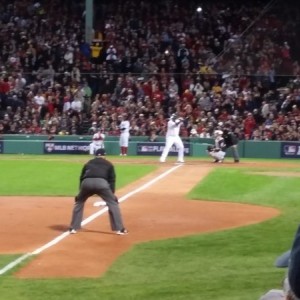 David Ortiz at bat at his last game