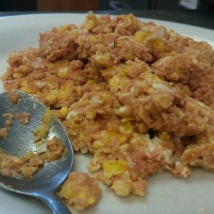 1 can of potter meat and 3 eggs = 29 gr of protein and 200% of ur daily recomended cholesterol