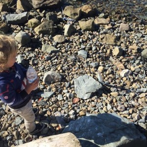 His first fish!!