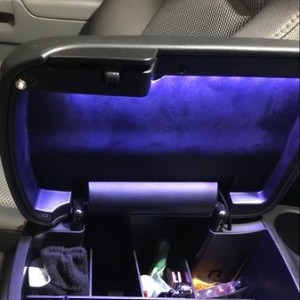 Center console LEDs with a pinch switch