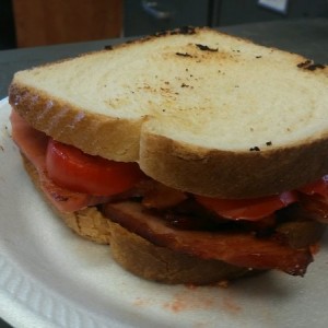 Little toasted lotta fried baked ham and maters