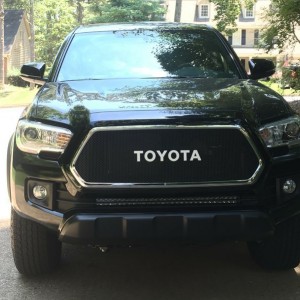 Chrome Bezel - Flat Black Mesh - Emblem