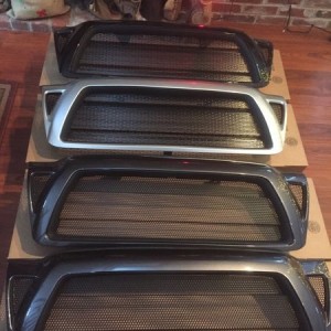 Various raptor grills ready for letters