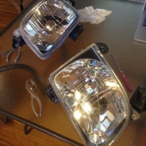 I thought when you put the headlights back together there are supposed to be projectors in there? :facepalm: next time..