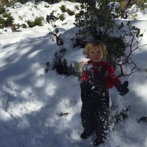 From the TW NorCal trip to Eagle Lakes today. Little man throwin snowballs at me...