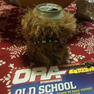 Breaking out the new Chewbacca coozie in memory of princess Leia :(