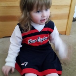 My little Patriots cheerleader