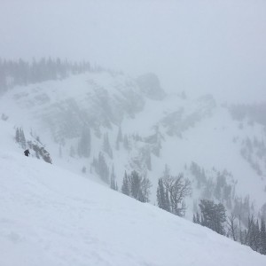 Skiing Jackson hole side country