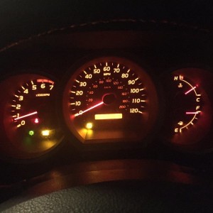 Went out real quick and the gas light is on with a full tank. Wtf?!? (Yes I know maintenance req'd and tpms are on)