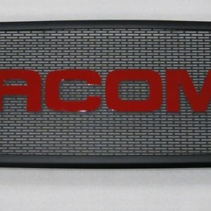 Flat Black Bezel - Round Letters - Red 2