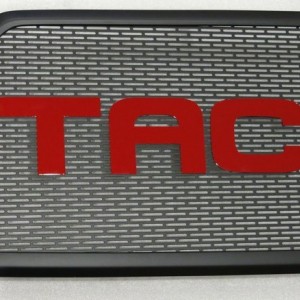 Flat Black Bezel - Round Letters - Red 1